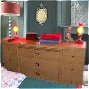 Bureau Commode 9 Tiroirs Art Deco
